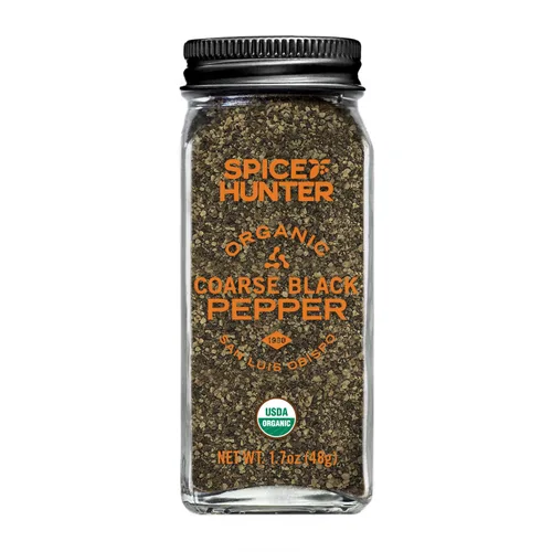 Vista 8 de The Spice Hunter Pepper, negro, grueso, molido, orgánico, tarro de 1.7 onzas (paquete de 3)