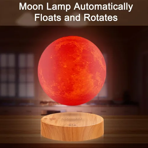 Vista 4 de Lámpara de luna levitante, 16 colores y 20 modos, lámpara de luna flotante magnética, luz nocturna, regalos únicos de Navidad para padres, madres