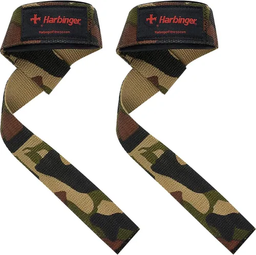 Vista 12 de Correas de levantamiento acolchadas de algodón Harbinger - Almohadillas de muñeca Neotek suaves y de apoyo - 54.6 cm de longitud, 3.8 cm de ancho