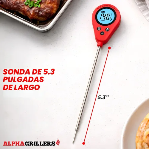 Vista 6 de Alpha Grillers Termómetro de carne de lectura instantánea Sonda digital