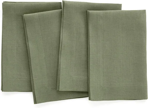 Vista 152 de Solino Home Juego de 4 manteles individuales blancos de 100 % lino puro de 14 x 14 pulgadas para invierno, San Valentín, primavera, Pascua, Fete
