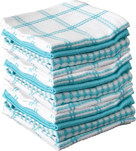 Vista 10 de T-Fal Paños de cocina de gofres de alta calidad: altamente absorbentes, súper suaves de larga duración, 100% algodón, 12 x 13 pulgadas, toalla plana