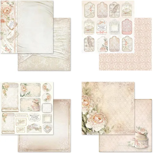Vista 4 de Stamperia Papel para álbumes de recortes, multicolor, paquete de 10