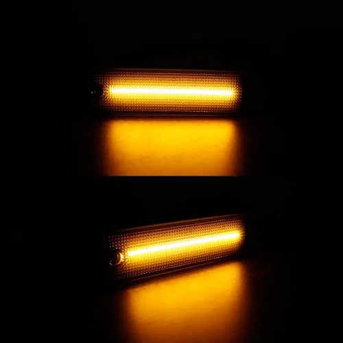 Vista 7 de Kit de luz de marcador lateral LED ámbar y rojo con lente ahumada compatible con Pontiac Firebird Trans Am 1998-2002, reemplaza las lámparas