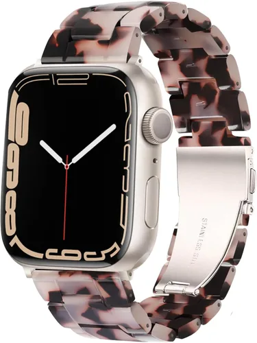 Vista 51 de HOPO Compatible With Apple Watch Band Thin Lightweight Resin Strap Bracelet Fashion Wristband Replacement For iWatch Bands Series Ultra 11 10 9 8 7