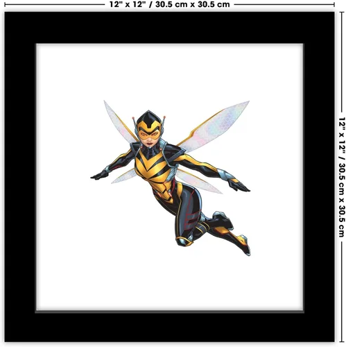 Vista 7 de Trends International Gallery Pops Marvel Comics Avengers - Póster de pared de avispa, 12 x 12 pulgadas, versión enmarcada en negro