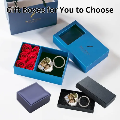 Vista 6 de Easycosy Llavero personalizado con texto de imagen, llavero grabado personalizado, regalos de fotos personalizados para hombres, mujeres y familia