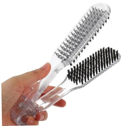 Vista 8 de Cepillo de pinza para alisar el cabello Pinza para el cabello Cepillo de doble cara alisador de doble cara cepillo alisador de pelo Peine