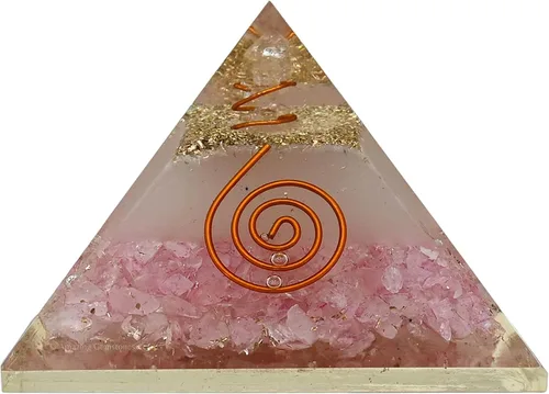 Vista 11 de Amazing Gemstone Pirámide de orgón grande Cristal de pirámide de amatista que brilla en la oscuridad Pirámide de orgonita Pirámides de órgano
