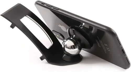 Vista 5 de YIWANG Alumium Alloy Mobile Phone Holder Trim para BMW X5 E70 2007-2013 X6 E71 2008-2014 Accesorios de coche (negro)