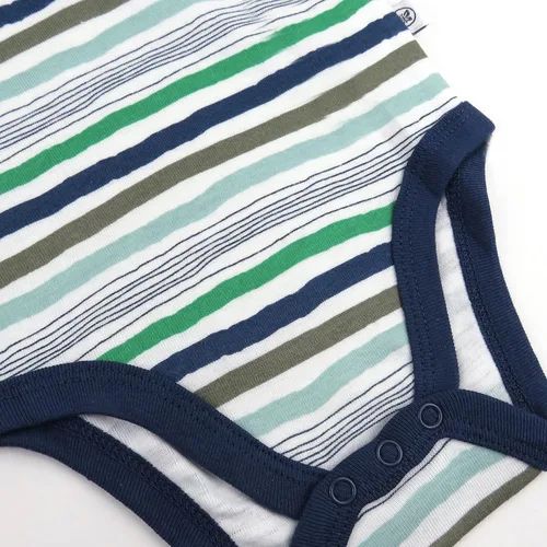 Vista 3 de HonestBaby Short Sleeve Bodysuits Multipack Organic Cotton for Infant Baby Boys
