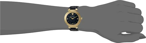 Vista 2 de Versace Reloj negro de cuarzo suizo V16050017 Daphnis con pantalla analógica para mujer, Negro -, Moderno