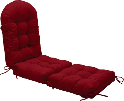 Vista 21 de Cojín para Silla Mecedora - Tela de Chenilla, Esponja de Alta Densidad, Almohadillas de Asiento Copetudas Antideslizantes y Duraderas con Lazos