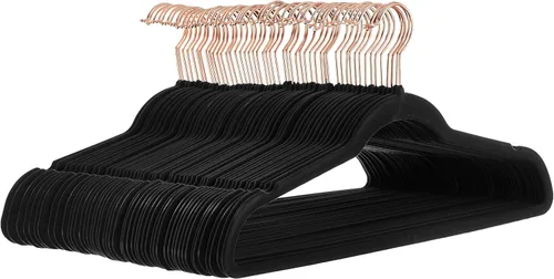 Vista 17 de Amazon Basics - Ganchos finos de terciopelo antideslizantes para trajes, paquete de 30, color negro