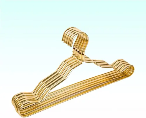 Vista 3 de LIFKOME Perchas para abrigos, paquete de 100 perchas de alambre de metal resistente con sin ranuras, perchas estándar para trajes, ahorro