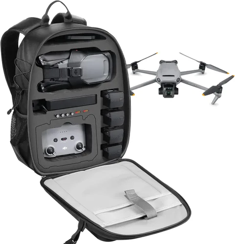 Vista 12 de Smatree Mochila profesional para DJI Air 3, funda rígida impermeable para DJI Air 3 Fly More Combo/RC 2 y accesorios