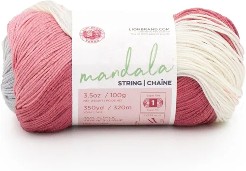 Vista 11 de Lion Brand Yarn Hilo Mandala String, Hilo Fingering para Tejer y Crochet, Acoustic, 1 Paquete