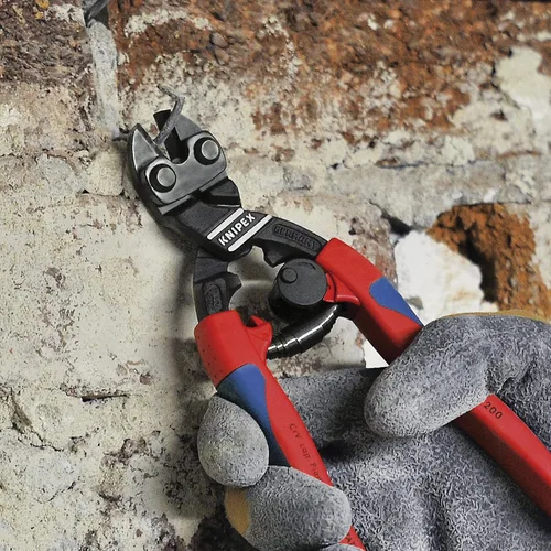 Vista 4 de KNIPEX Tools - Cortador de pernos compacto CoBolt multicomponente, con accesorio atado, ángulo de 20 grados (7122200TBKA)