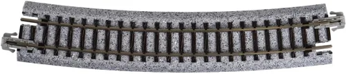 Vista 2 de Kato USA Model Train Products Unitrack, 481mm (19") Radius 15-Degree Curve Track (4 piezas)