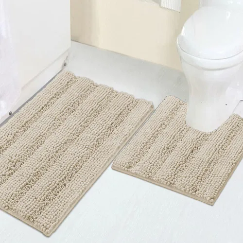 Vista 91 de Turquoize Alfombra de baño de chenilla de lujo para baño, extra absorbente, alfombra de ducha de microfibra antideslizante para baño, alfombra Aqua
