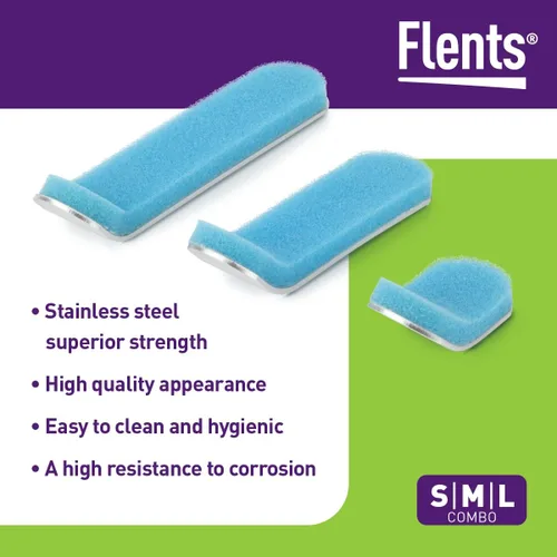 Vista 5 de Flents Férula Insty de 4 lados, protección de doble cara, acolchado de espuma, mediano Finger Splint for Trigger Finger, Fractures, Sprains &