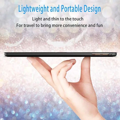 Vista 6 de Funda para Galaxy Tab S7 FE 5G 2021 Funda inteligente de piel sintética con soporte ajustable y funda de encendido y apagado automático para Samsung