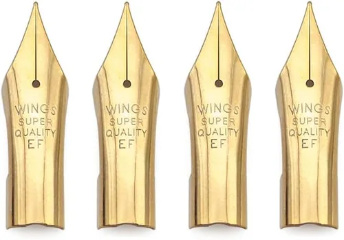 Vista 9 de 2 puntas especiales de repuesto para pluma estilográfica, perfectas para bolígrafo piloto 78G 88G KaKuno (1 punta F plateada y 1 punta EF plateada)