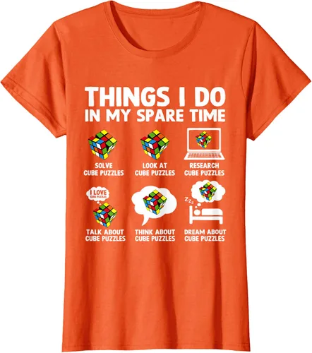 Vista 55 de Things I Do in My Spare Time Cube Puzzle Speed Cubing Camiseta