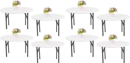 Vista 10 de Mantel redondo de elastano para mesa, 4 piezas, elástico, ajustable, lavable, protector de mesa para interiores y exteriores (negro)