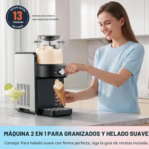 Vista 2 de Máquina de granizado 2 en 1 y máquina de helado de servicio suave