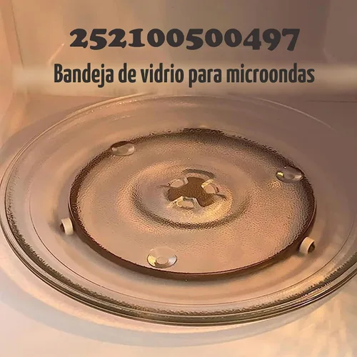 Vista 2 de Placa de vidrio de repuesto para microondas de 10 1/2 pulgadas compatible con Hamilton Beach 252100500497, HB-P90D23, plato giratorio de vidrio