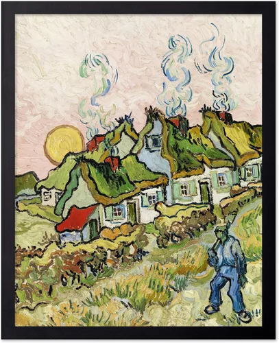Vista 83 de Poster Master Póster clásico de Van Gogh, impresión impresionista vintage, regalo para artista, pintor, autorretrato, sombrero de paja, dibujo