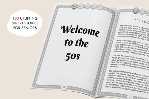 Vista 3 de Decades of Uplifting Short Stories for Seniors 100 Funny Stories from the 50s to 90s that are Easy to Read for Elderly Women and Men (LARGE PRINT)