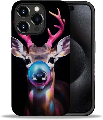Vista 38 de CARLOCA Funda compatible con iPhone 15 Pro Max, funda protectora de gato en A para iPhone 15 Pro Max, TPU suave + PC duro 2 en 1, funda protectora