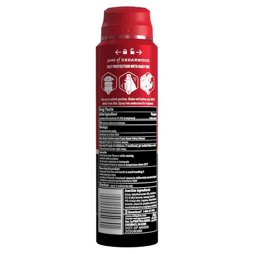 Vista 14 de Desodorante antiperspirante en aerosol seco Old Spice para hombres, 24/7 protección contra el sudor y el olor, 24/7 defensa contra el sudor