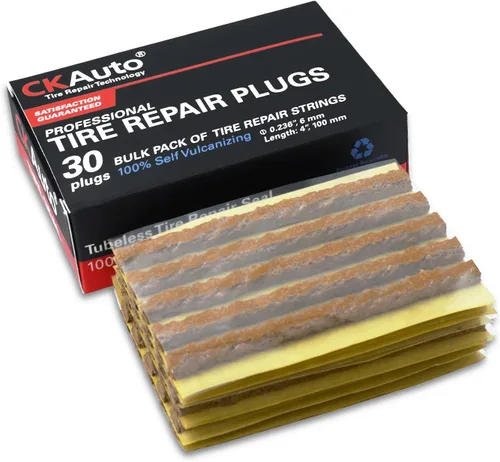 Vista 10 de CKAuto 30 piezas de 4 "cuerdas de reparación de neumáticos negros tapones