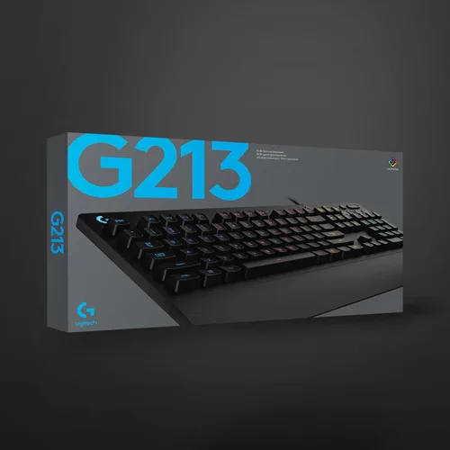 Vista 7 de Logitech G213 Prodigy Teclado para videojuegos, teclas retroiluminadas LIGHTSYNC RGB - Negro