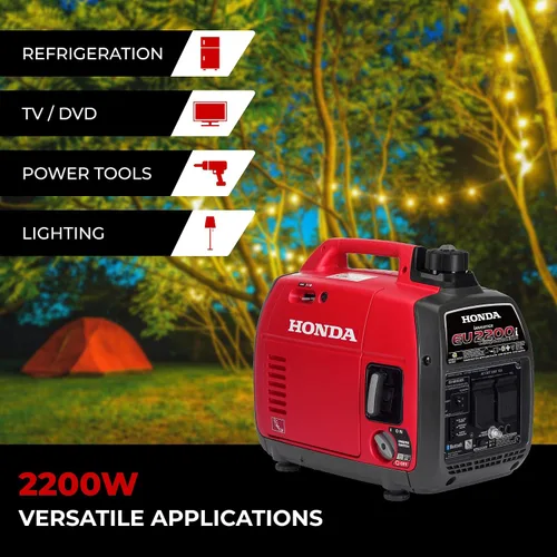 Vista 3 de Honda EU2200ITAN Generador inversor portátil súper silencioso de 2200 vatios y 120 voltios con CO-Minder