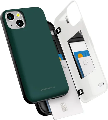 Vista 12 de GOOSPERY Parachoques magnético para puerta compatible con iPhone 13, tarjetero tipo cartera, cierre automático, protección de doble capa resistente