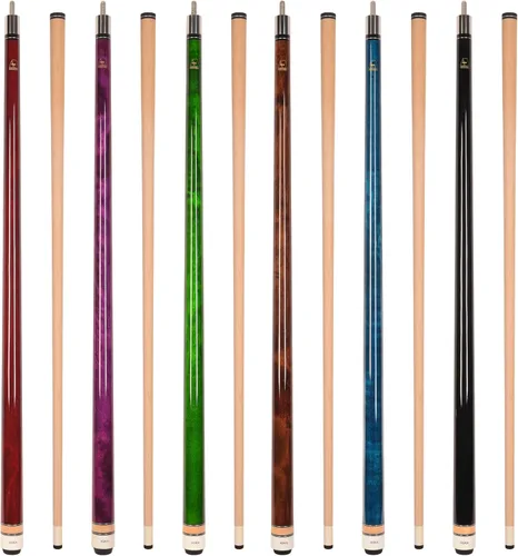 Vista 10 de ASKA L3 Wrapless Pool Cue Stick Sets, 58" 2-Piece Canadian Hard Rock Maple Billiard Cues, 13mm Leather Tip, 5/16x18 Joint, Choice of Sets Mezclado