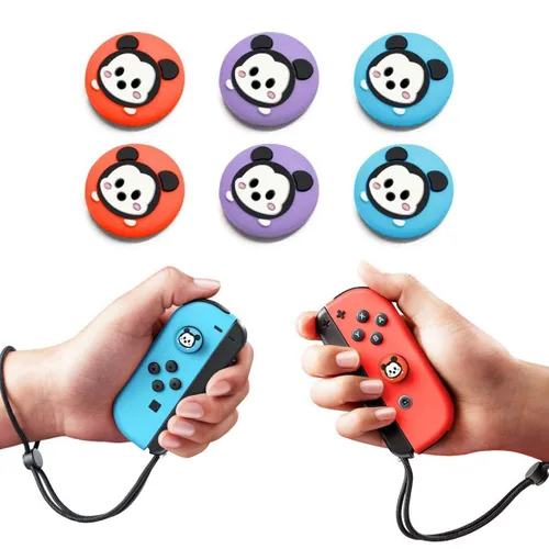 Vista 4 de 14 Packs Thumb Grip Caps, Joystick Cap for Nintendo Switch & Lite, Soft Silicone Cover Compatible Nintendo Joy-Con Controller