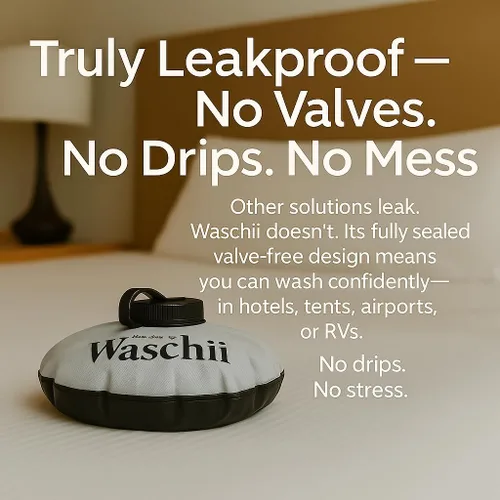 Vista 6 de Waschii Pocket-Sized Travel Clothes Washer for Camping, Hostels & Vanlife – Compact, Leakproof, Eco-Friendly – No Power or Sink Needed