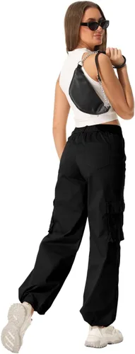 Vista 4 de Pantalones cargo para mujer, de secado rápido, informales, militares, militares, camuflaje, combate, trabajo, pantalones casuales con bolsillos