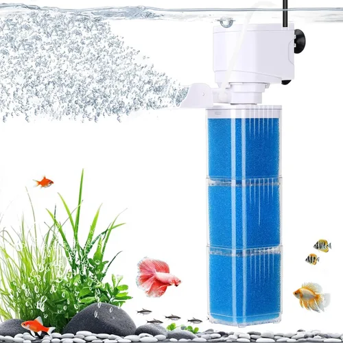 Vista 8 de fishkeeper Esponja de Filtro de Repuesto para Acuarios (Paquete de 3), Esponja de Filtro Biológico Lavable y Reutilizable para Tanques de Peces