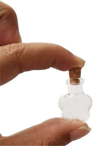 Vista 11 de Mini lindas botellas de vidrio colgantes con forma de estrella, pequeñas botellas colgantes con corcho, tarros de bricolaje, frascos de regalo, 10