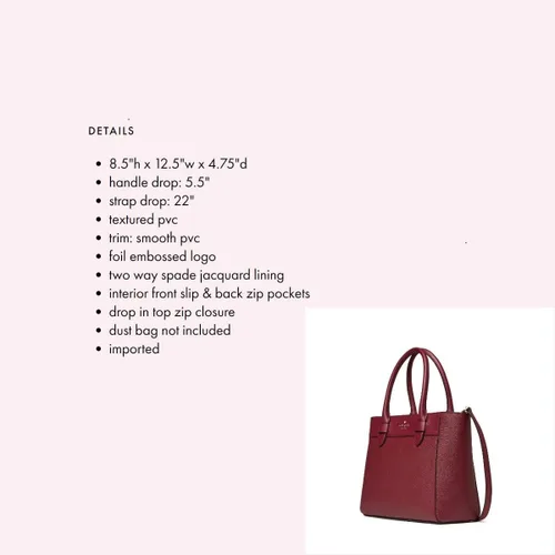 Vista 4 de Kate Spade bolso para mujer Melanie texturizado bolsa de PVC