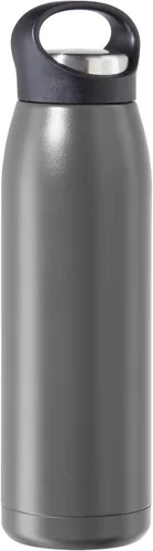 Vista 2 de Oggi Freestyle - Botella de agua aislada de acero inoxidable, doble pared aislada al vacío, termo de viaje, 23 onzas (23.0 fl oz), carbón Carbón