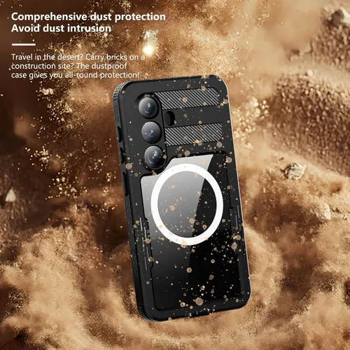 Vista 4 de Hllhunkhe Funda para Samsung Galaxy S26, [protector de pantalla integrado] [IP68 impermeable a prueba de polvo] [compatible con MagSafe] Cubierta