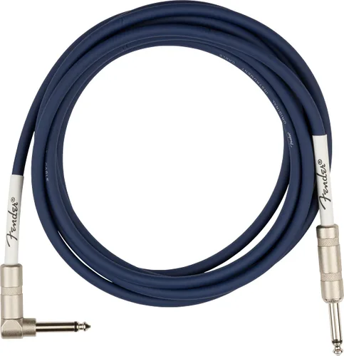 Vista 24 de Fender Cable de instrumento profesional de 18.6 pies en ángulo recto, tweed azul, 1 paquete
