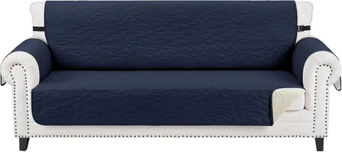 Vista 50 de CUCRAF Funda acolchada antideslizante para sofá, resistente al agua, protector de muebles para sofá de 1 cojín, apto para mascotas, funda de sofá
